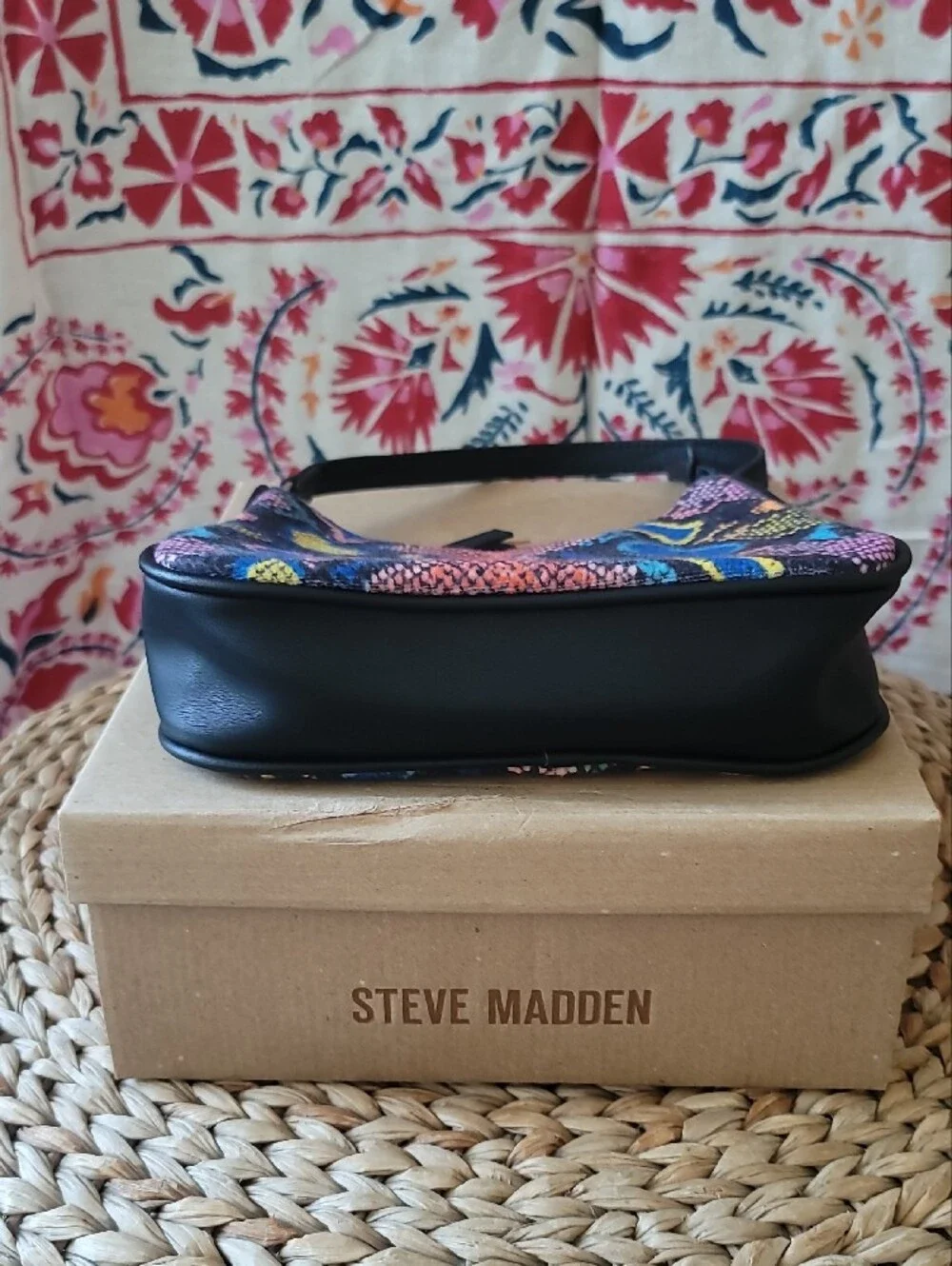 Steve Madden Deanna Multi Snake-Print Platform with Matching Bag